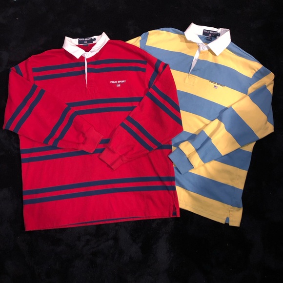 Ralph Lauren Other - Ralph Lauren Polo Sport Yellow & White Rugby Polo